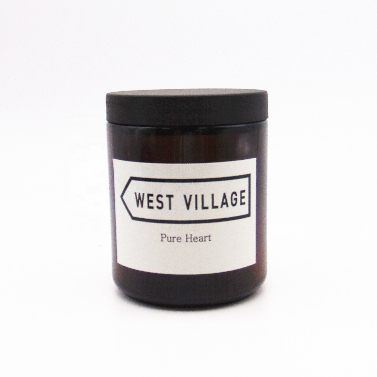 8oz Clear Storage bottles and jar Glass candle jar with Lid