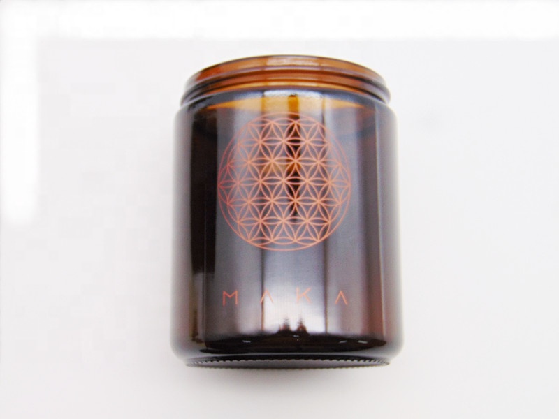 8oz Clear Storage bottles and jar Glass candle jar with Lid