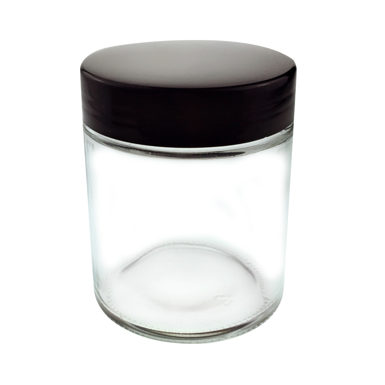 8oz Clear Storage bottles and jar Glass candle jar with Lid