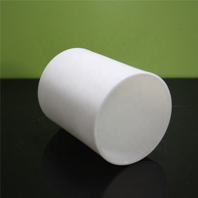 8oz Custom empty colored Cylinder Glass Candle Holder Glass Candle Jar