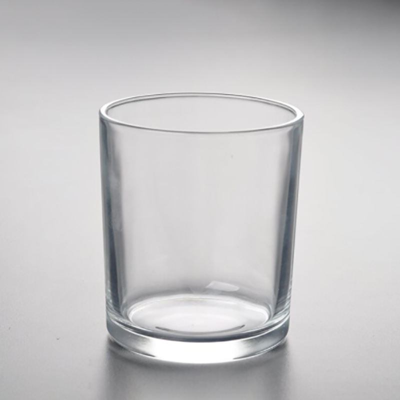 8oz Custom empty colored Cylinder Glass Candle Holder Glass Candle Jar
