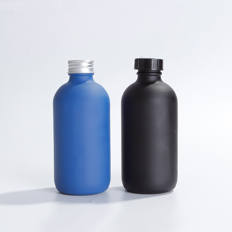 8oz Glass Bottle Amber 250ML Glass Round Bottle With Poly Seal Cone Cap For Kombucha Beverage