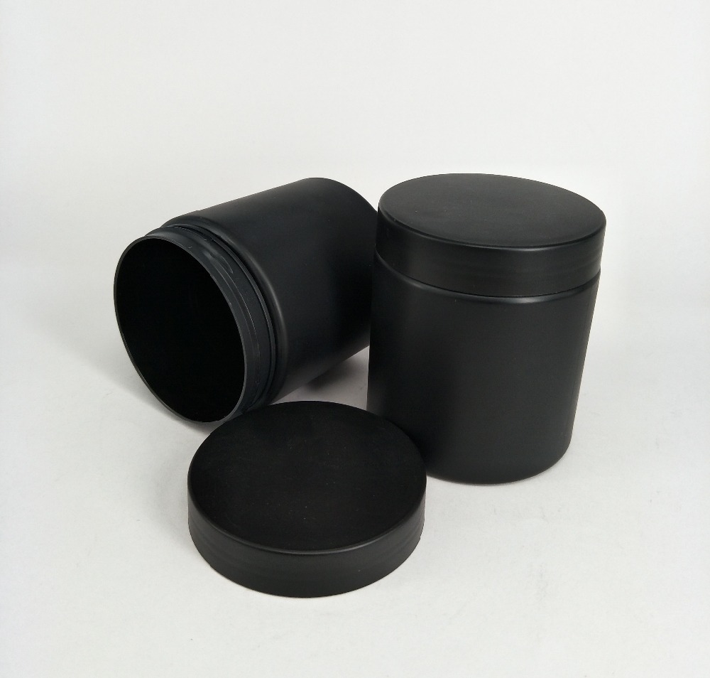 8oz PET Ultra violet light weight matte black soft touch jar