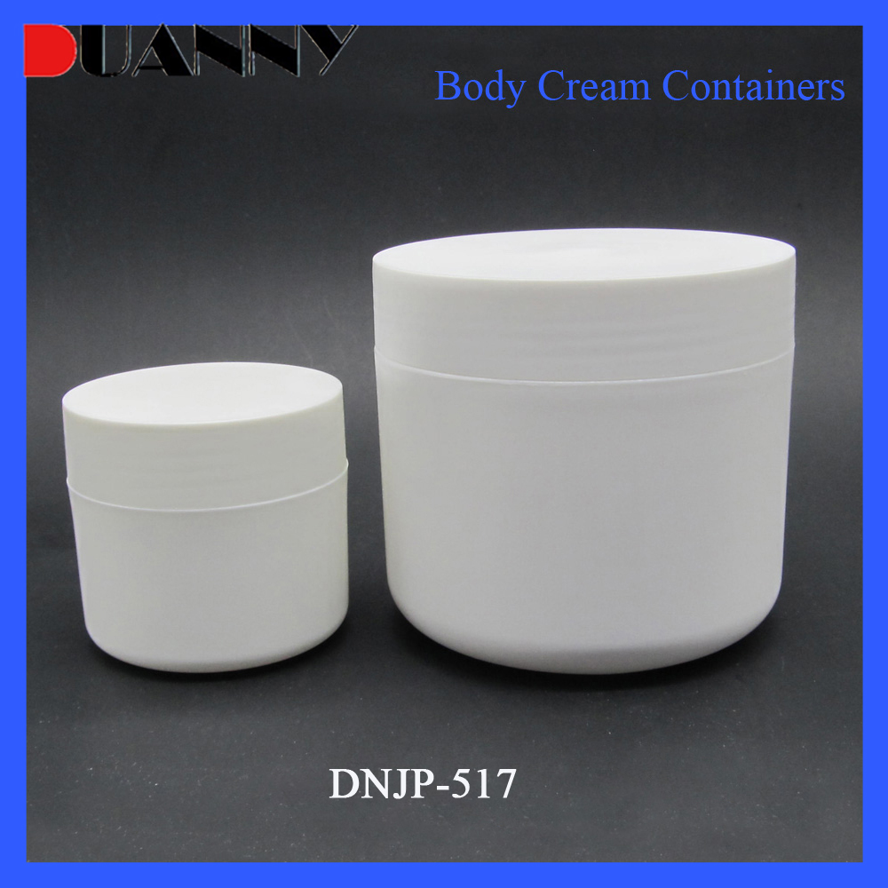 8oz Round White Plastic Cosmetic Cream Jar Container for Skin Care