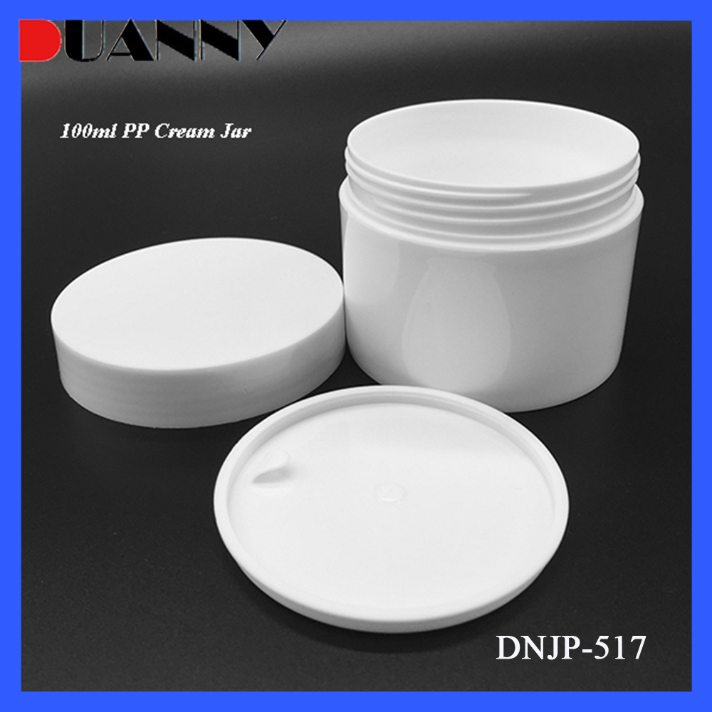 8oz Round White Plastic Cosmetic Cream Jar Container for Skin Care