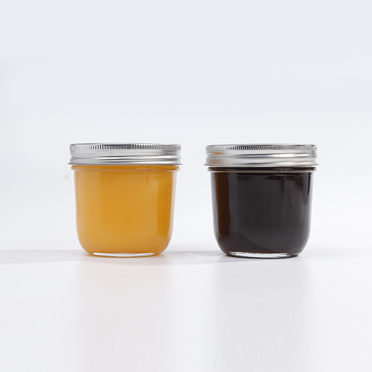 8oz Taper Glass Mason Jar with 2pcs Lid