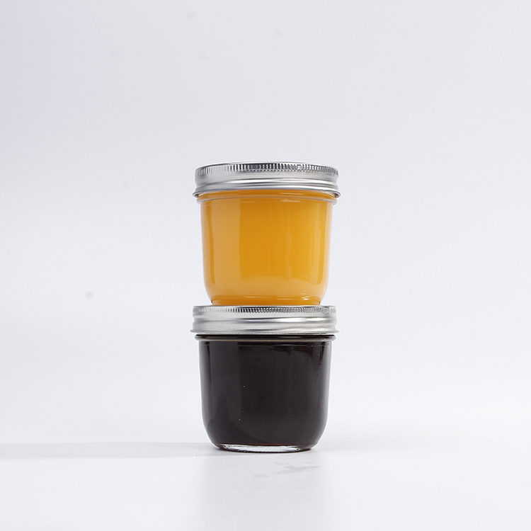 8oz Taper Glass Mason Jar with 2pcs Lid
