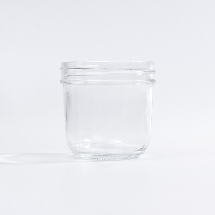 8oz Taper Glass Mason Jar with 2pcs Lid