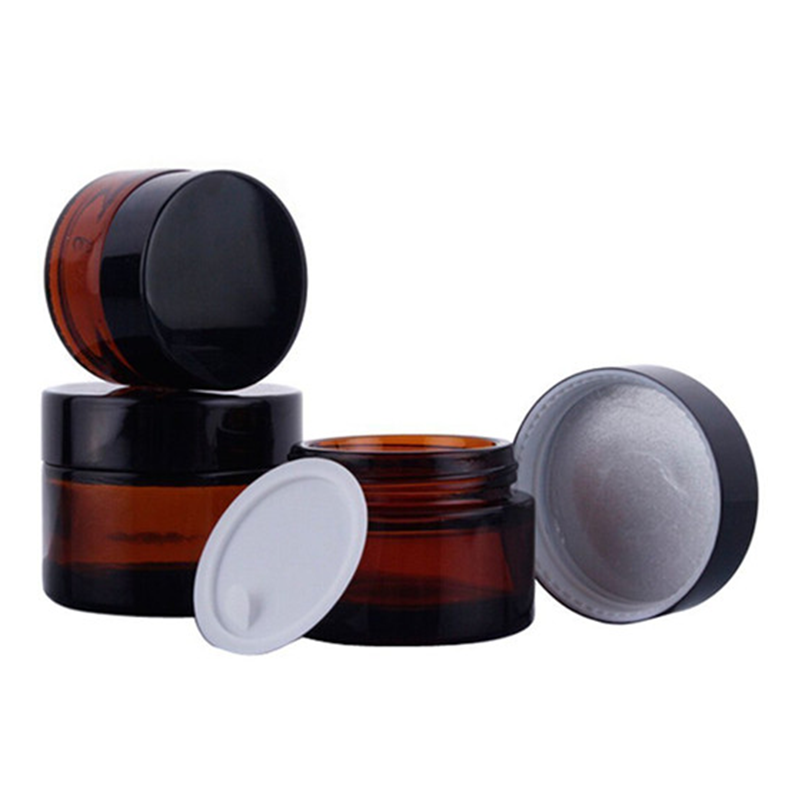 8oz amber glass jar glass jars bottles cosmetic/16 oz amber glass jar unique glass cosmetic jar/30g jars for cosmetic creams
