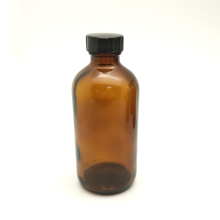8oz empty amber clear blue chemical boston glass spray bottle for cleaning