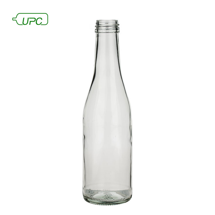 8oz empty clear soft drinking glass juice bottles
