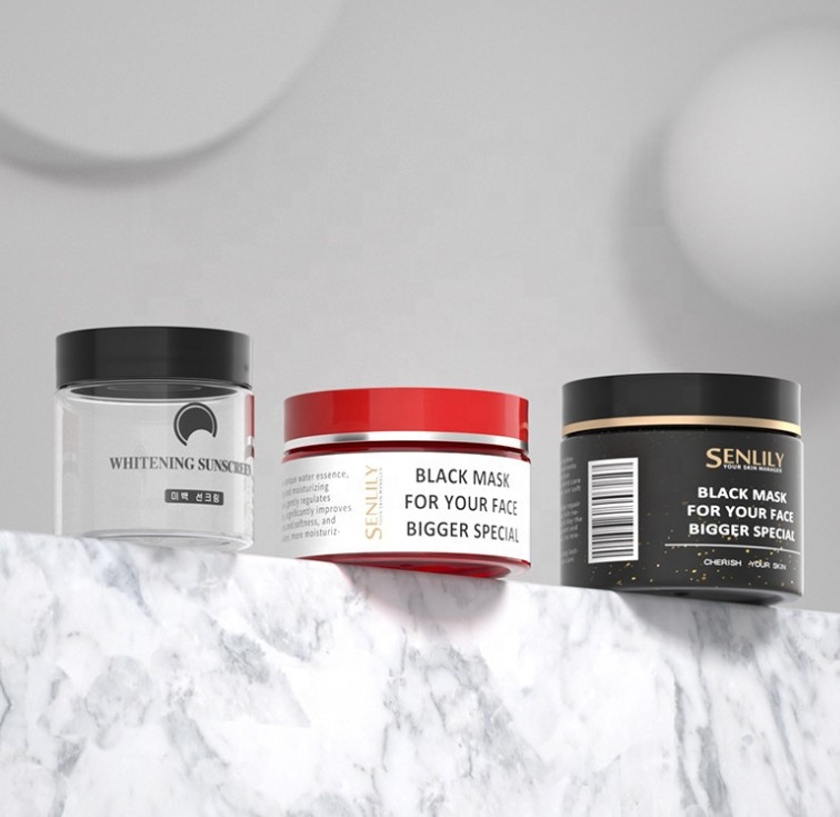8oz plastic jars 2oz 4oz 120ml 250ml 16oz 500ml empty clear plastic jars for cosmetics with screw top lids for body scrub