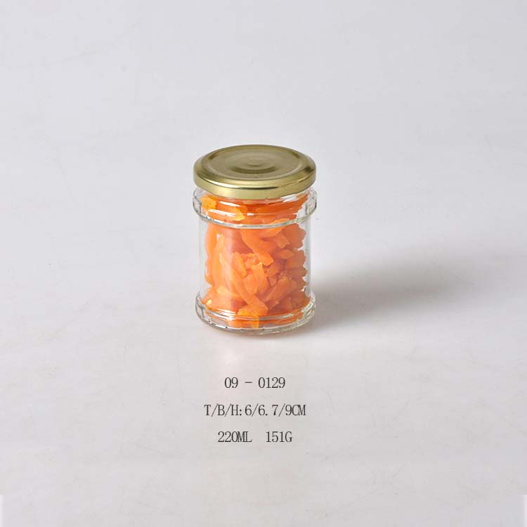 8oz smooth surface design glass mason jars with metal lid for jam and honey