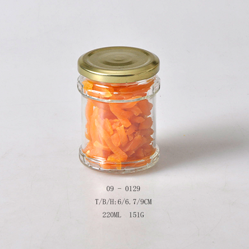8oz smooth surface design glass mason jars with metal lid for jam and honey