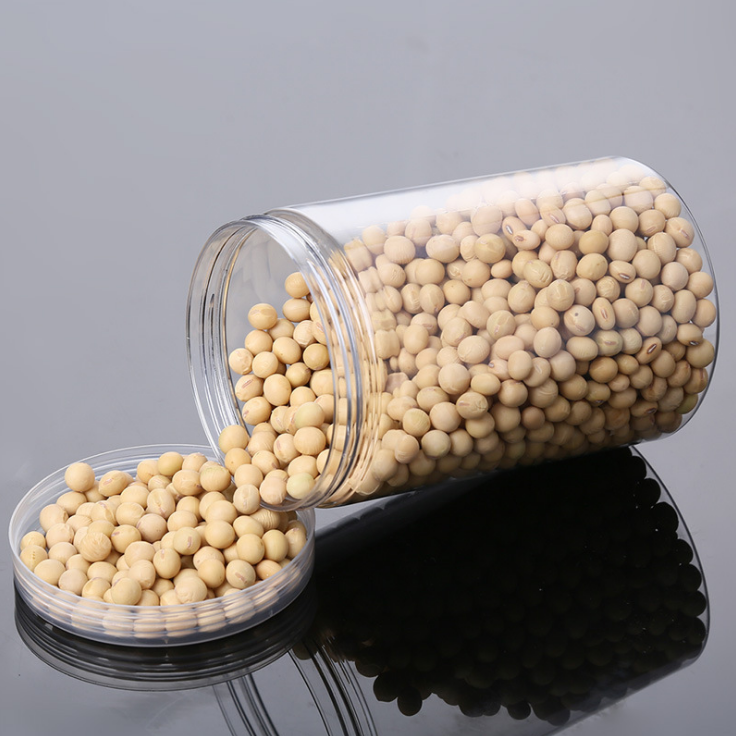 8oz transparent dry food fruit PET plastic jar with Plastic Lids