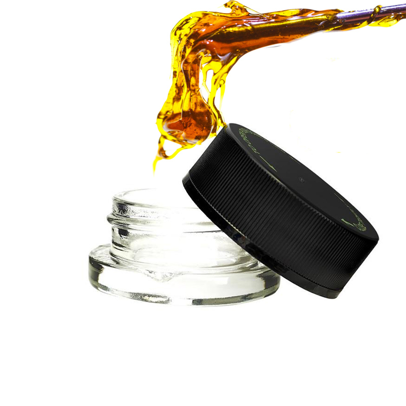 9 ml Child Resistant Glass Concentrate Containers Black UV For Blocking Light