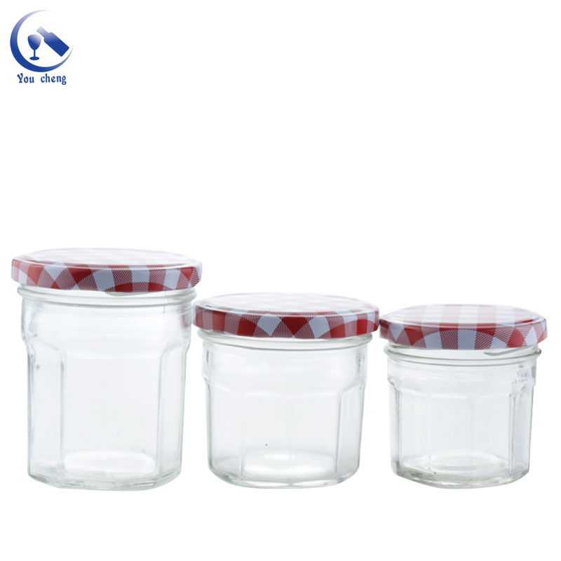 90ml 130ml 500ml Glass Jar For Jam Candy Jars With Glass Lid Honey Jar Glass