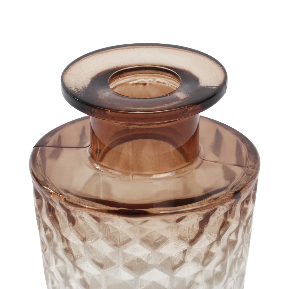 90ml 150ml clear brown glass reed diffuser glass bottle with rattan sticks