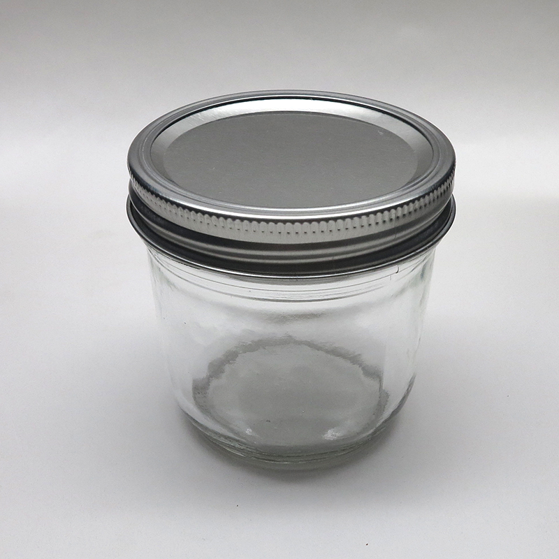 90ml 200ml 300ml 3oz 7oz 10oz glass mason jar with metal lid