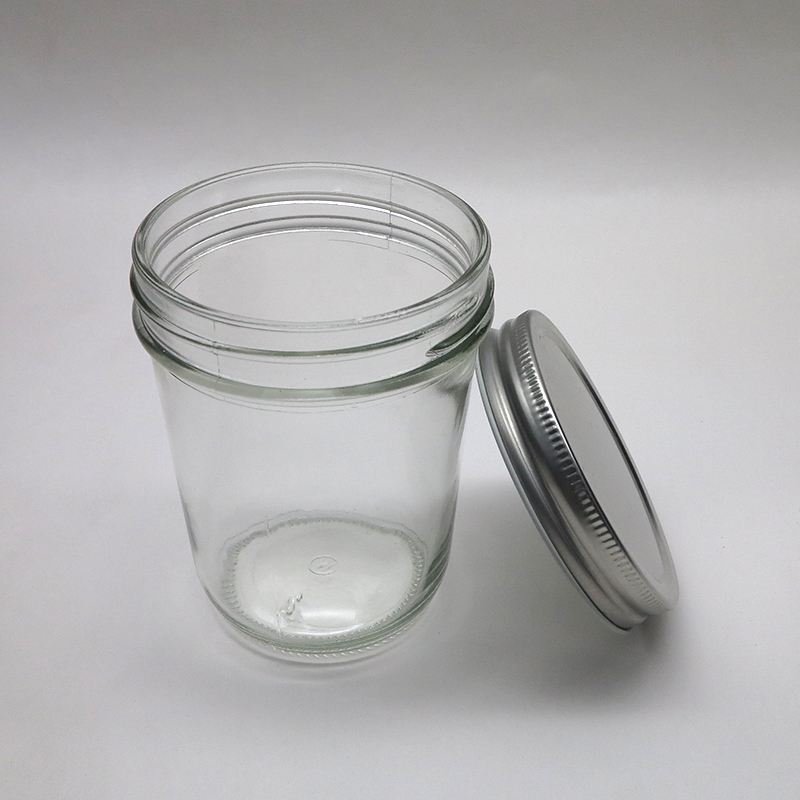 90ml 200ml 300ml 3oz 7oz 10oz glass mason jar with metal lid