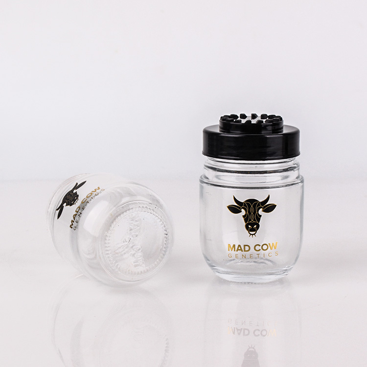 90ml Cylinder glass packaging jar with child resistant cap