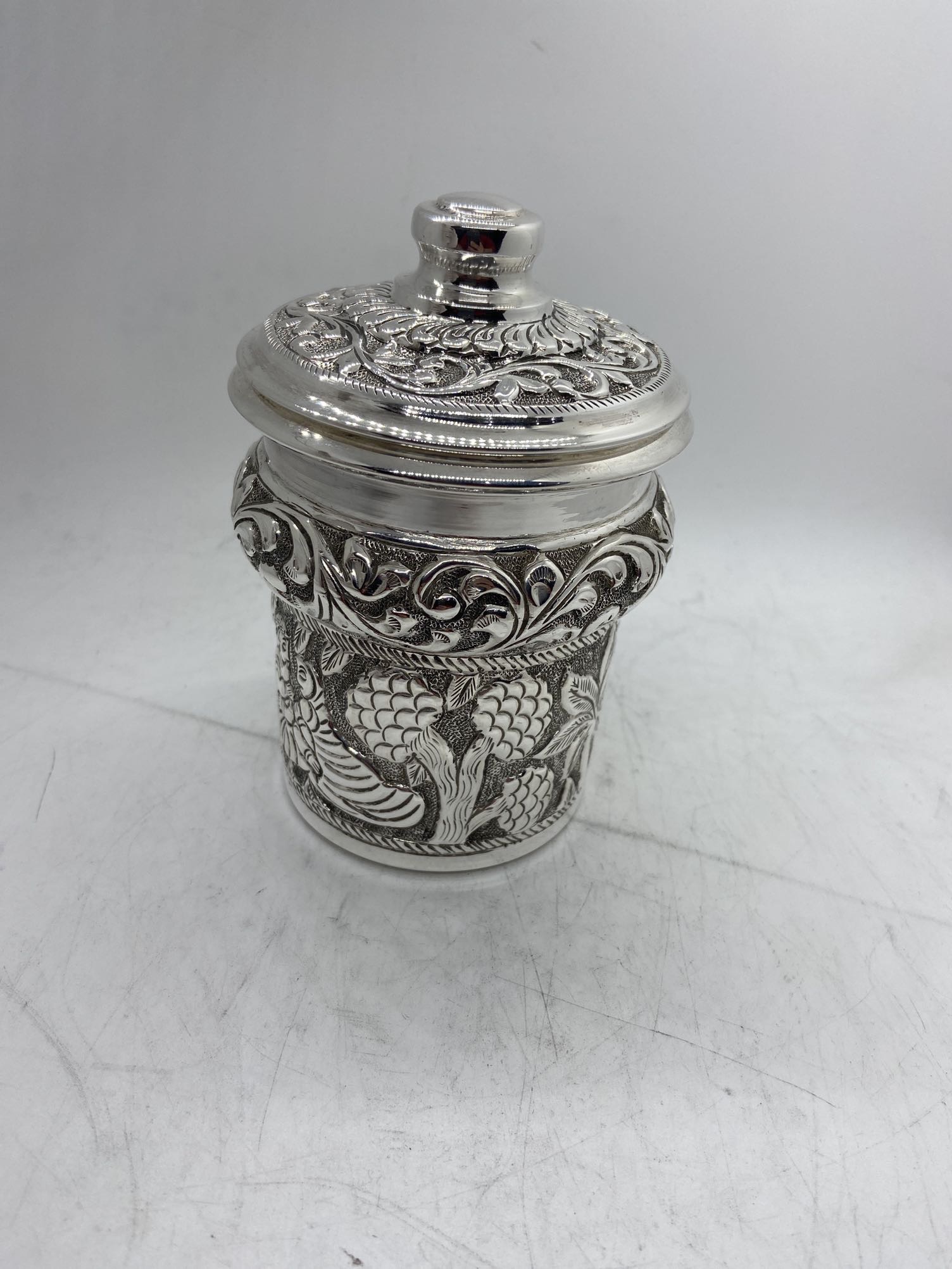 925 SIlver Storage Jars Highly detailed Kids Cookie Jar Food Jar used for Tabletops Home decoration and Kitchen storage jars