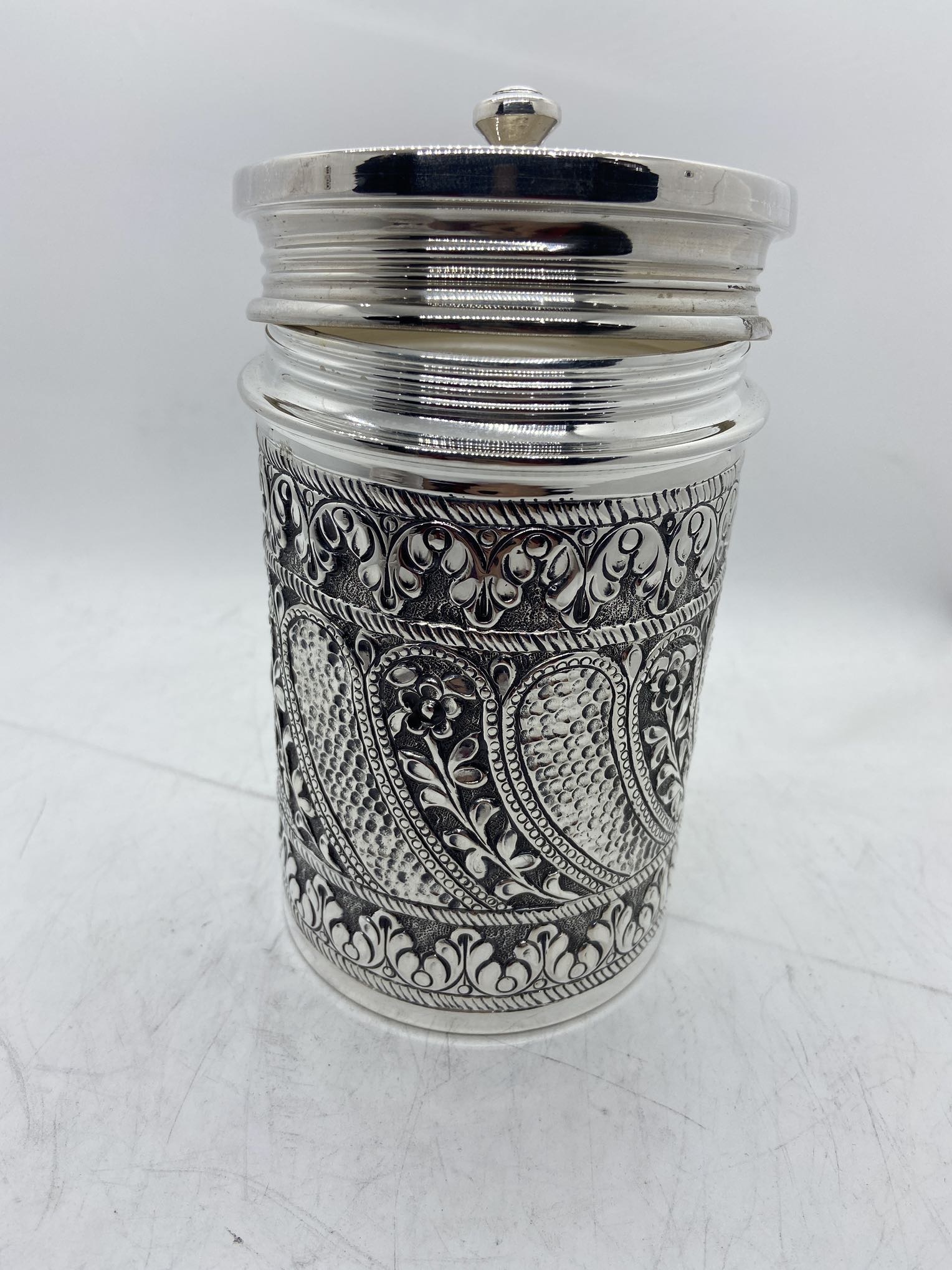 925 SIlver Storage Jars Indian God Designed Kids Cookie Jar Food Jar used for Tabletops Home decoration and Kitchen storage jars