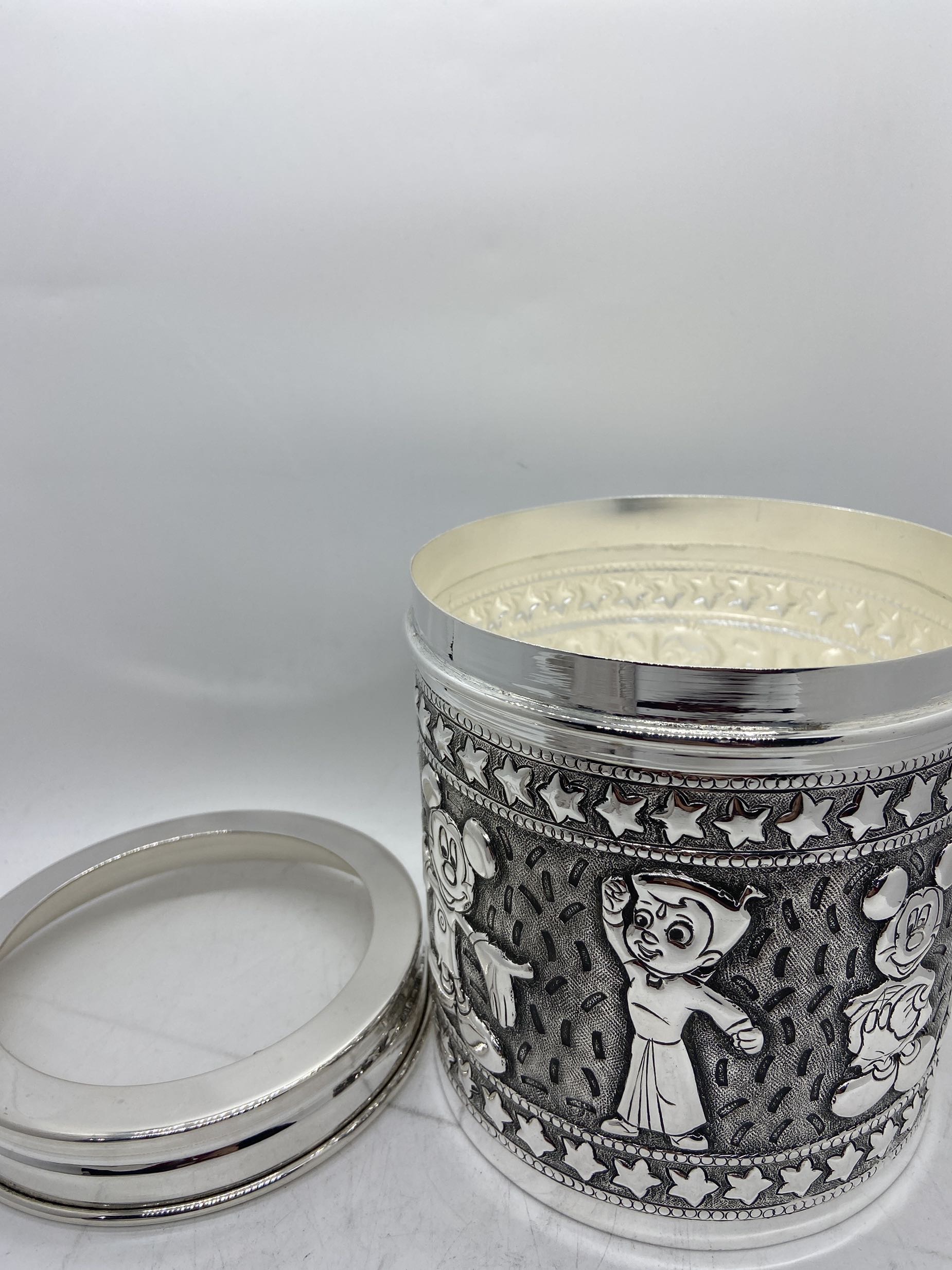 925 SIlver Storage Jars Mickey Designed Kids Cookie Jar Food Jar used for Tabletops Home decoration and Kitchen storage jars