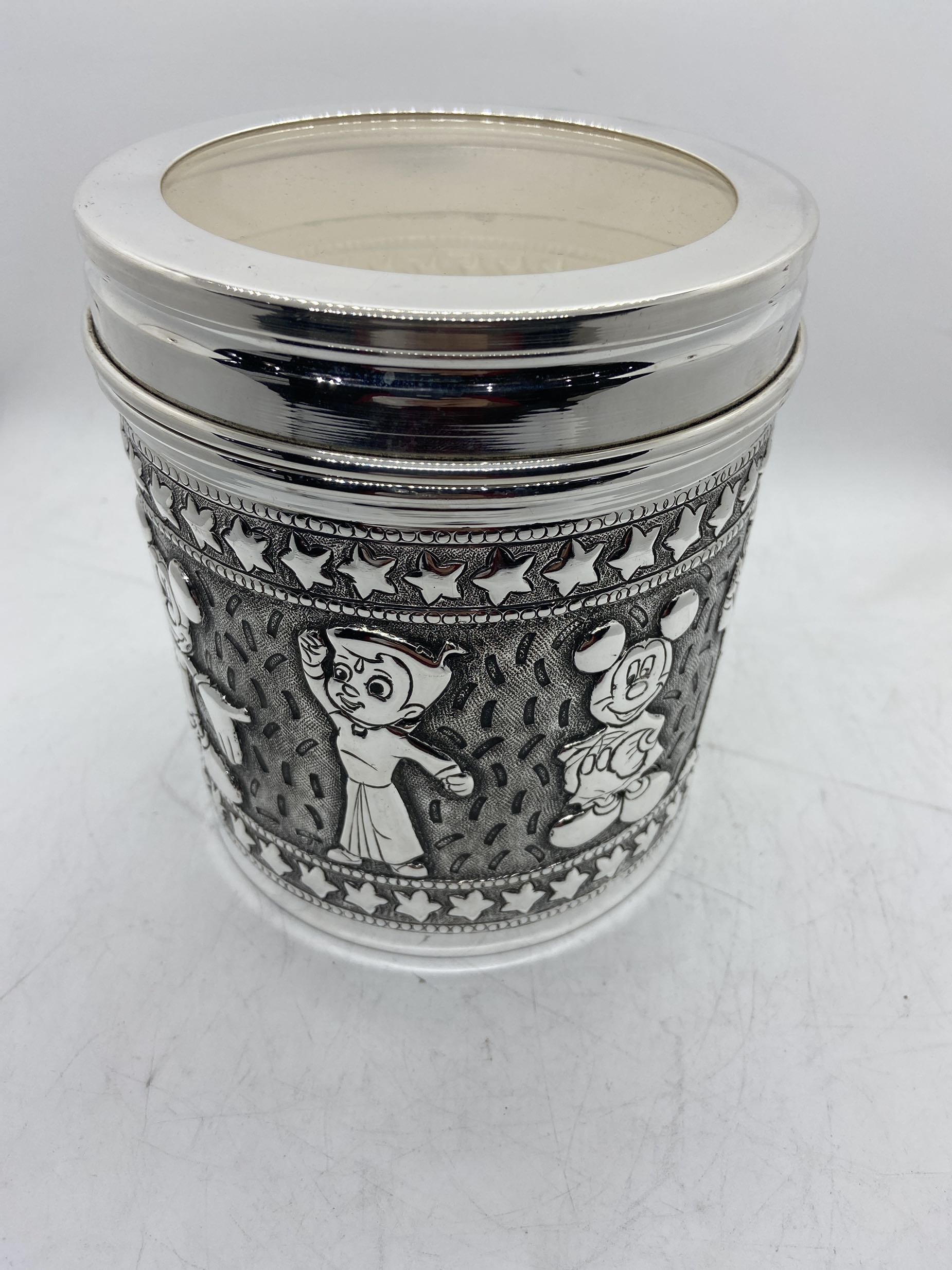 925 SIlver Storage Jars Mickey Designed Kids Cookie Jar Food Jar used for Tabletops Home decoration and Kitchen storage jars