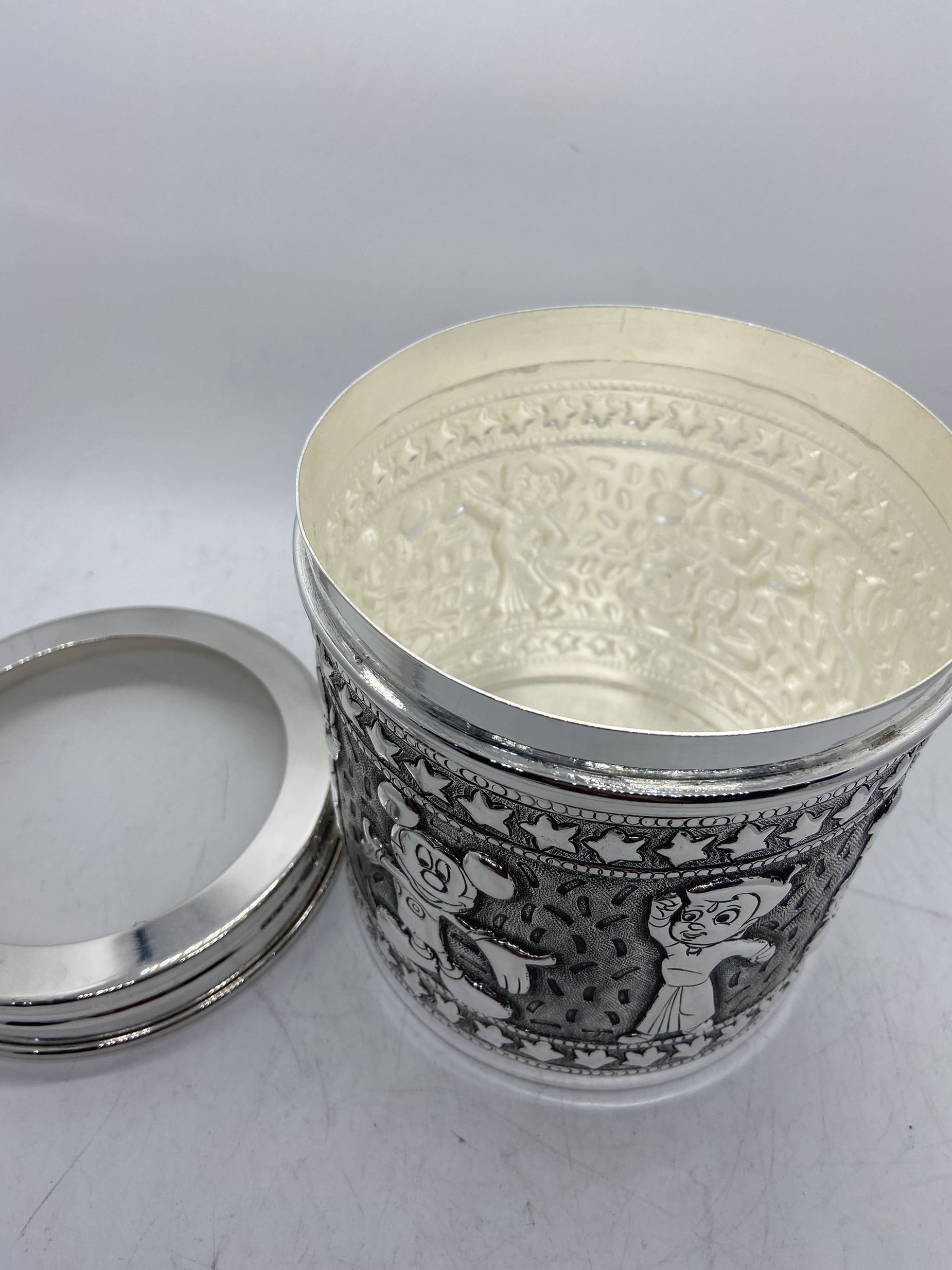 925 SIlver Storage Jars Mickey Designed Kids Cookie Jar Food Jar used for Tabletops Home decoration and Kitchen storage jars