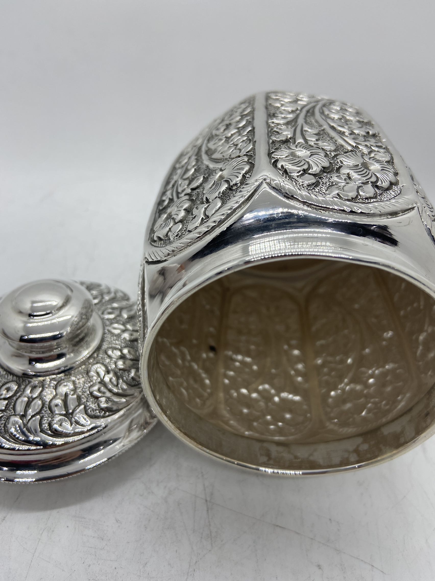 925 SIlver Storage Jars heavy Designed Kids Cookie Jar Food Jar used for Tabletops Home decoration and Kitchen storage jars