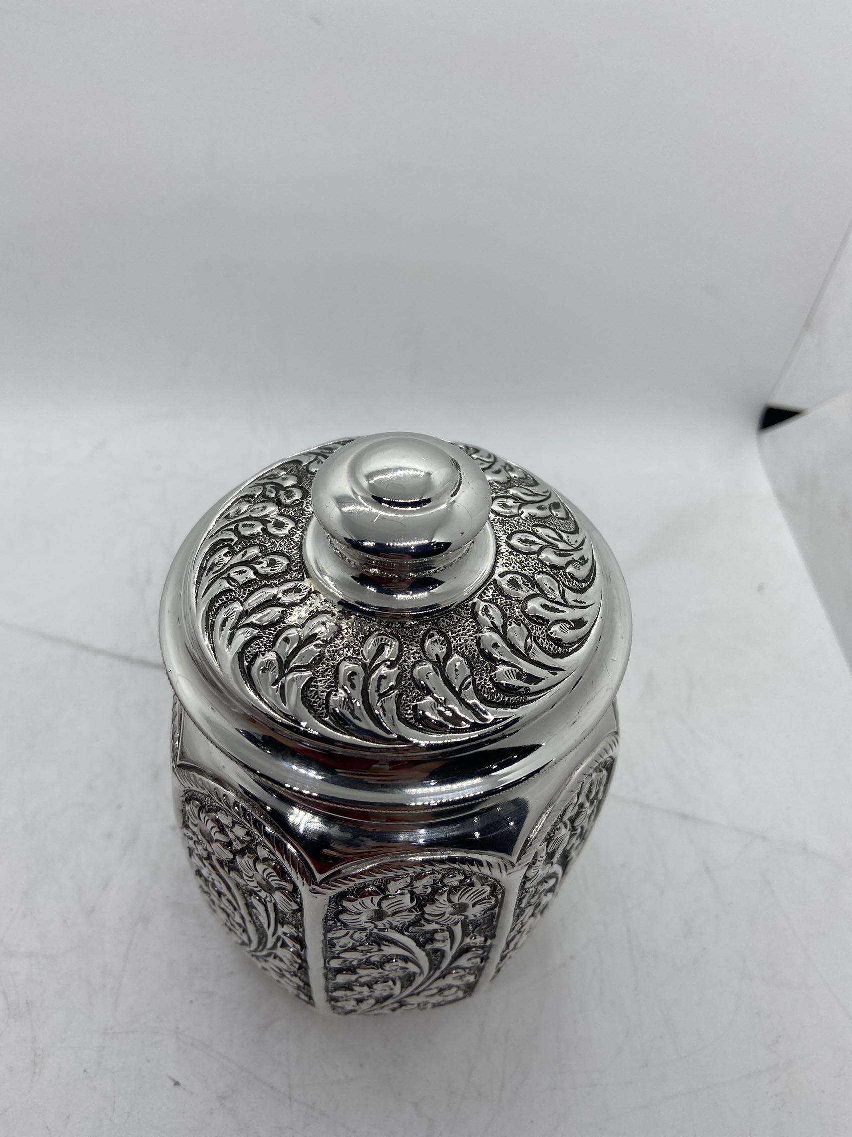 925 SIlver Storage Jars heavy Designed Kids Cookie Jar Food Jar used for Tabletops Home decoration and Kitchen storage jars