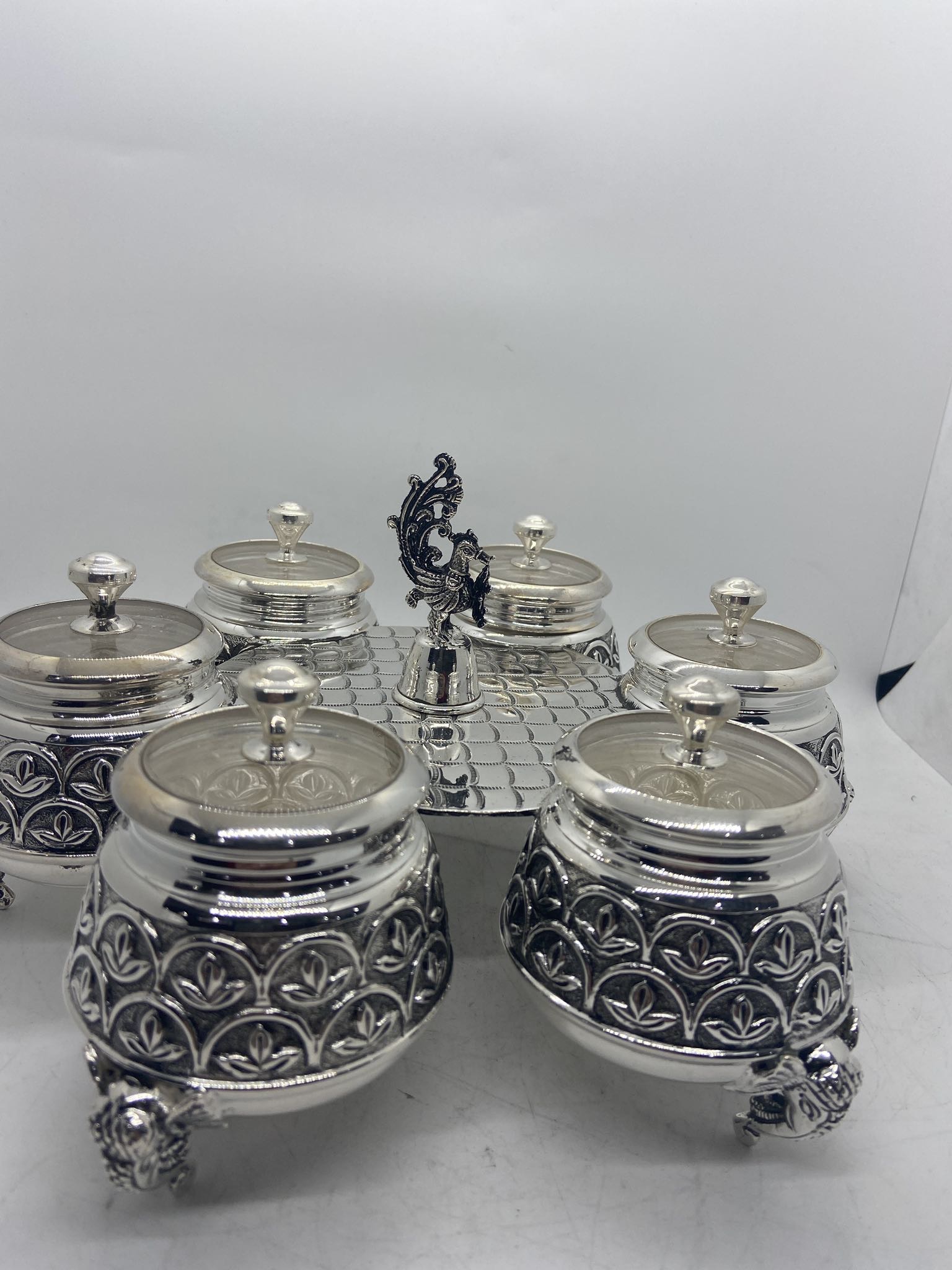 925 SIlver Storage Jars multijar Food Tray Food Jar used for Tabletops Home decoration and Kitchen storage jars