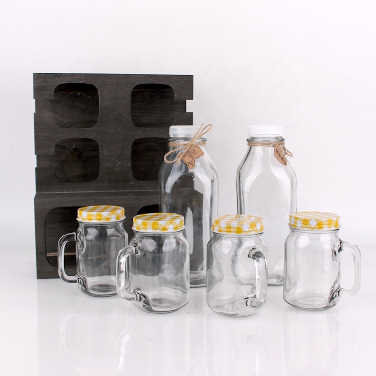 930ml empty glass milk yogurt bottle pudding glass bottle and mason jar set