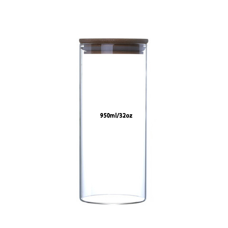 950ml/32oz kitchen storage seasoning pantry glass cereal canister