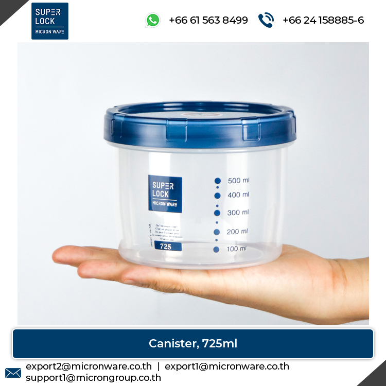 #9632 Airtight System Plastic Food Storage Canister with Measuring Scale