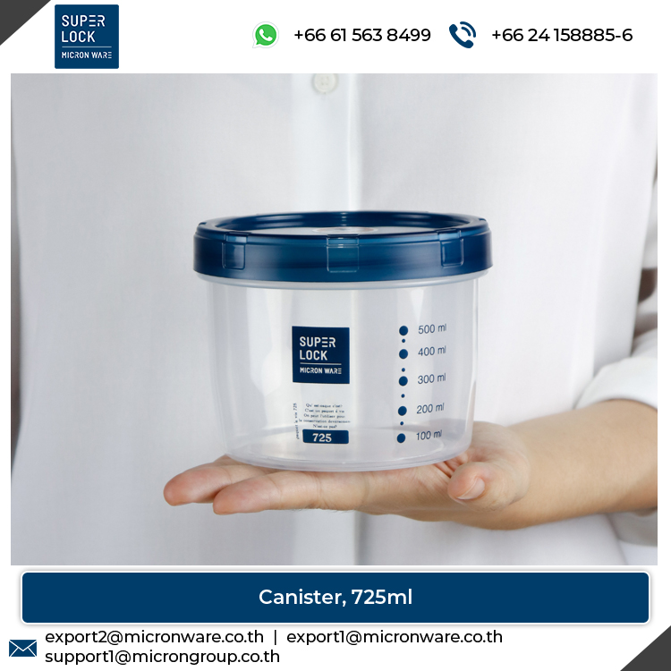 #9632 Airtight System Plastic Food Storage Canister with Measuring Scale