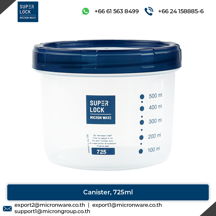 #9632 Airtight System Plastic Food Storage Canister with Measuring Scale