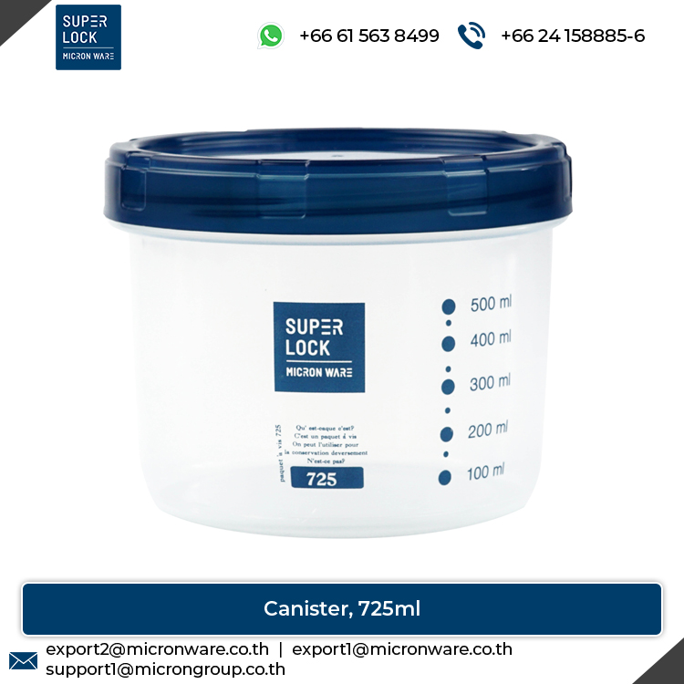 #9632 Airtight System Plastic Food Storage Canister with Measuring Scale