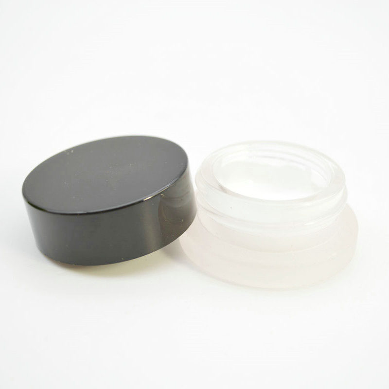 9ML high quality frosted Glass Cosmetic Jars with child resistant resistant CBD Screw Cap