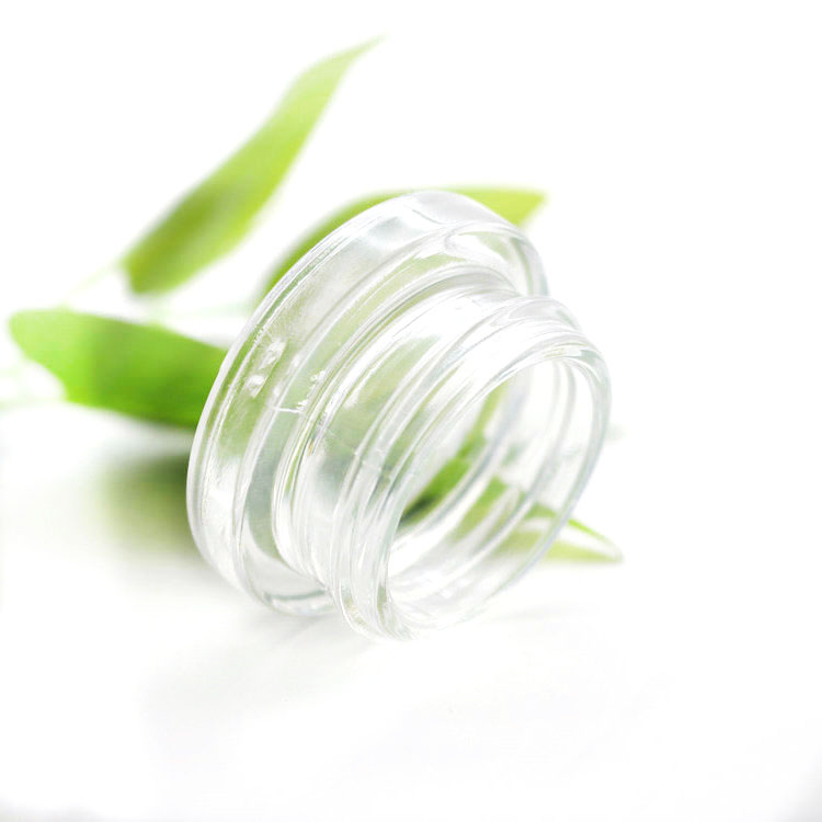 9cc (0.3 fl oz) Glass Concentrate Jars with Smooth Black Child Resistant Lid