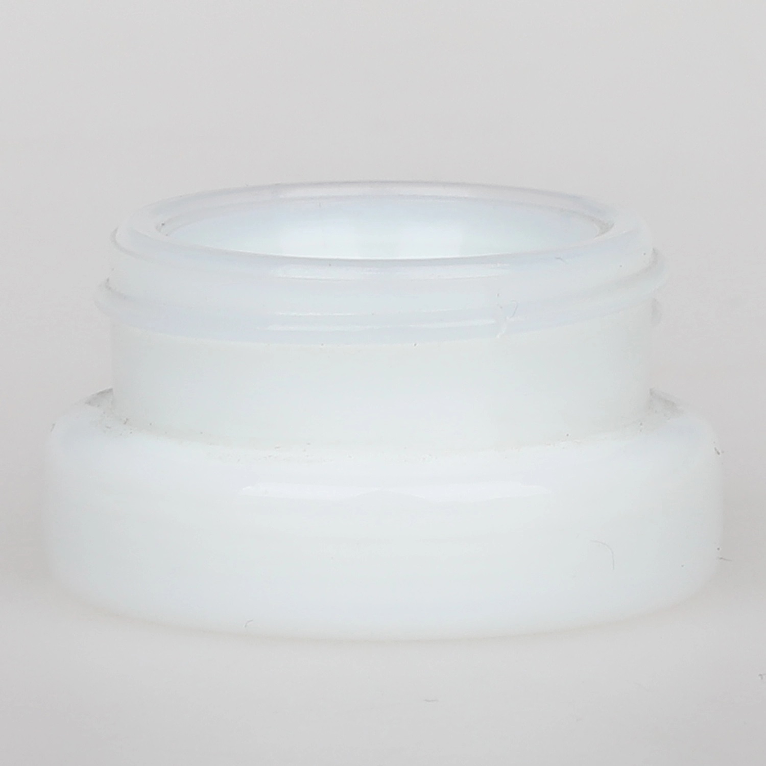 9ml 0.3oz custom logo white glass wide mouth round squared medical CBD wax concentrate cream jars without CRC child proof cap