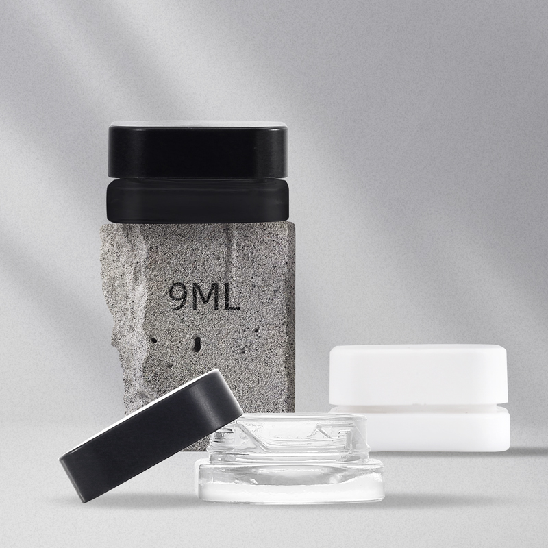 9ml CBD glass jar with child proof lid
