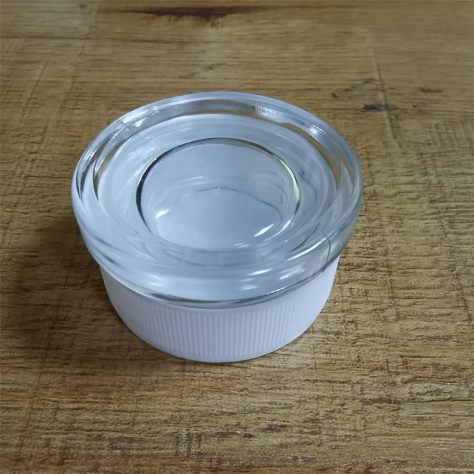 9ml Child Proof Concentrate Glass Jar Clear Jar White LIds Gold Foil Printing On Lid