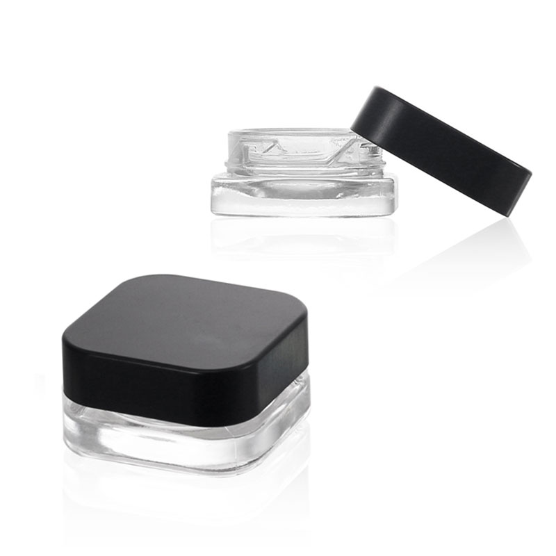 9ml Child proof square shape glass jars