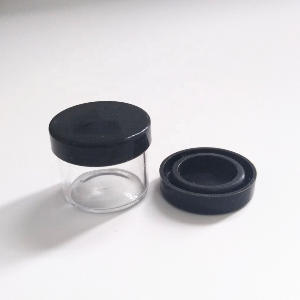 9ml container glass jar CBD flower terp sauce honey jar softy silicone lid drippy lid