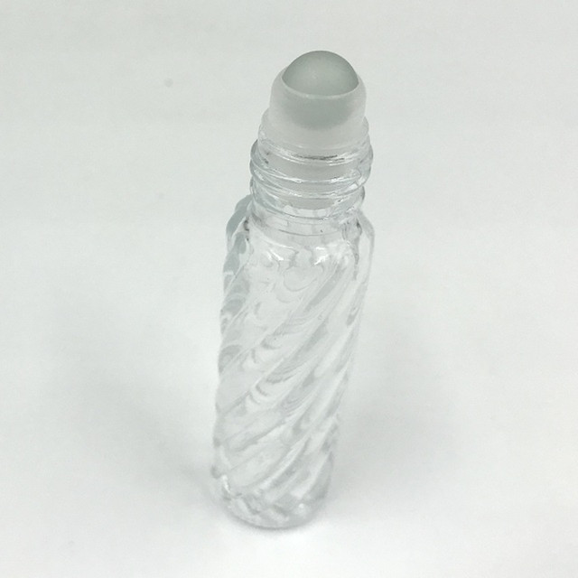 9ml transparent roll on glass bottles wholesale with gold cap