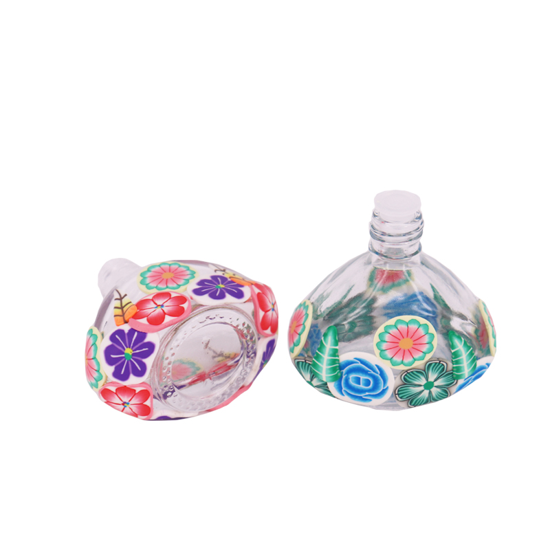 9ml wooden cover Hang rope Polymer Clay bottle Car Perfume Bottle