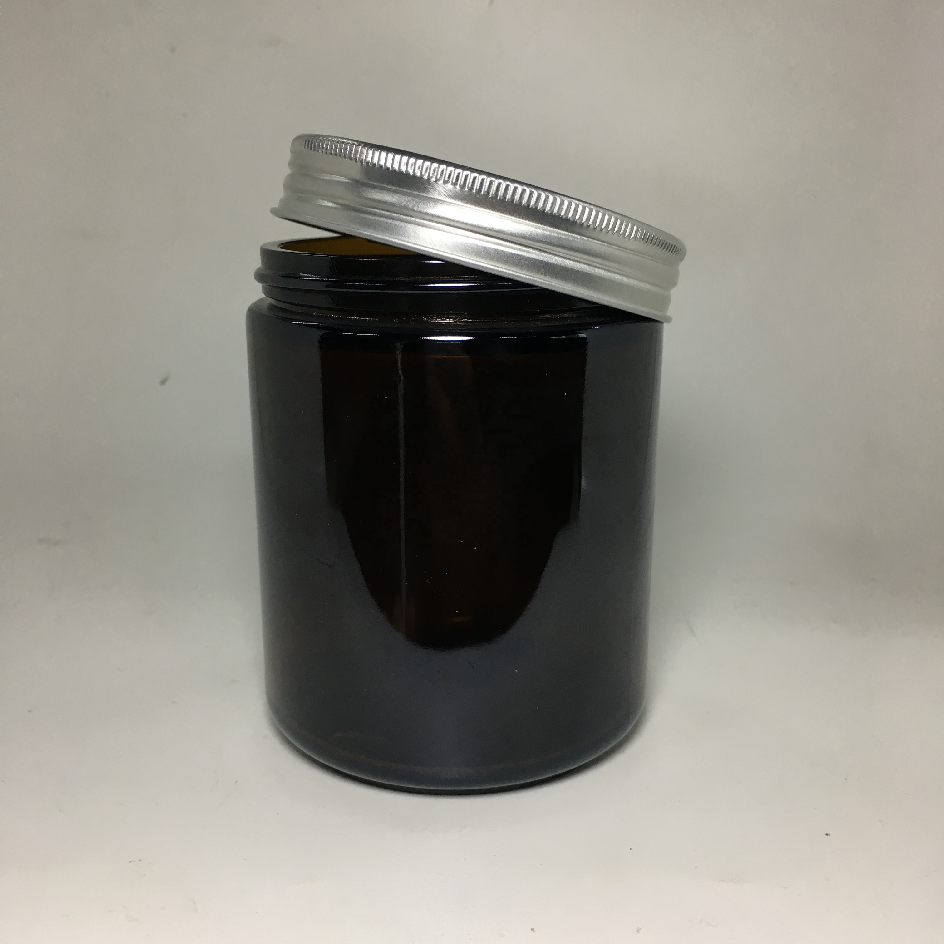 9oz 270ml amber glass jar with aluminum cap,candle glass jar with lid,9oz straight sided glass jars with metal lid