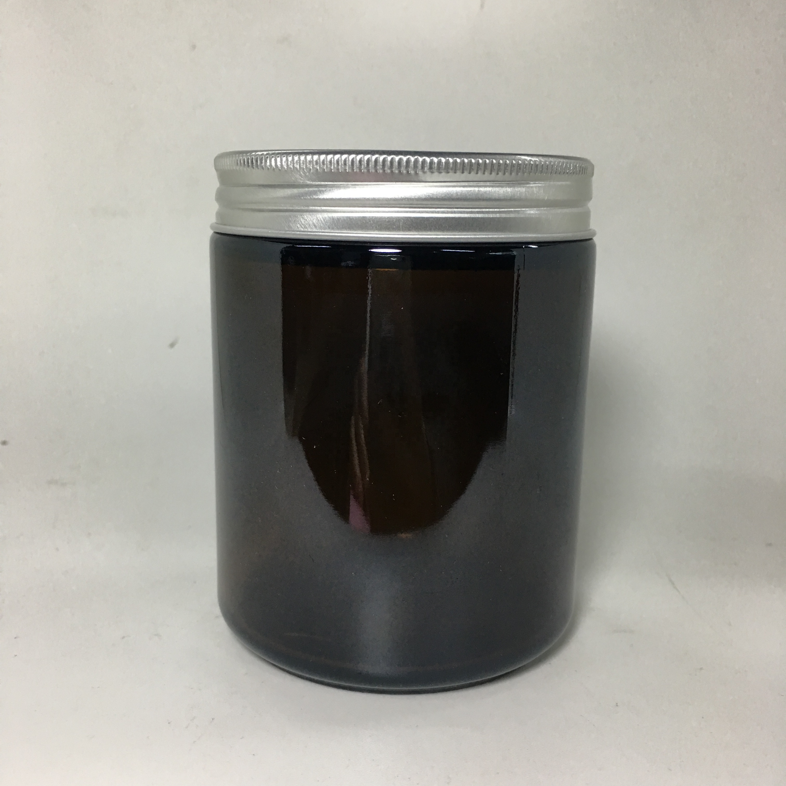 9oz 270ml amber glass jar with aluminum cap,candle glass jar with lid,9oz straight sided glass jars with metal lid